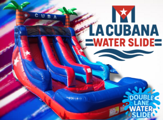 <p style='text-align: center; font-family: Arial, sans-serif;'>
  <span style='font-size: 22px; font-weight: bold; color: #ff6600;'>
  20Ft La Cubana Water Slide
  </span><br>
  <span style='font-size: 14px; font-weight: bold; color: #0080ff;'>
    🎥 Watch the video below! 
  </span>
</p>
