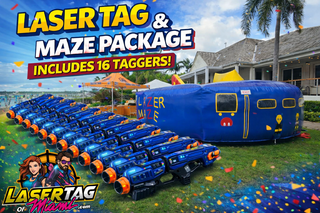 <p style='text-align: center; font-family: Arial, sans-serif;'>
  <span style='font-size: 22px; font-weight: bold; color: #ff6600;'>
    Laser Tag and Maze (Package) Includes 16 Taggers
  </span><br>
  <span style='font-size: 14px; font-weight: bold; color: #0080ff;'>
    🎥 Watch the video below! 
  </span>
</p>