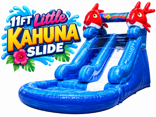 <p style='text-align: center; font-family: Arial, sans-serif;'>
  <span style='font-size: 22px; font-weight: bold; color: #ff6600;'>
    11ft Little Kahuna Slide Perfect for Toddlers 
  </span><br>
  <span style='font-size: 14px; font-weight: bold; color: #0080ff;'>
    🎥 Watch the video below! – R29/31- (5 & under)
  </span><br>
  <span style='font-size: 14px; font-weight: bold; color: green;'>
    ✅ Free Delivery & Setup
  </span>
</p>
