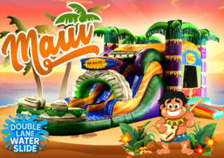 <p style='text-align: center; font-family: Arial, sans-serif;'>
  <span style='font-size: 22px; font-weight: bold; color: #ff6600;'>
    Maui Bounce House With Double Lane Slide
  </span><br>
  <span style='font-size: 14px; font-weight: bold; color: #0080ff;'>
    🎥 Watch the video below! – Wet/Dry – R127
  </span>
</p>