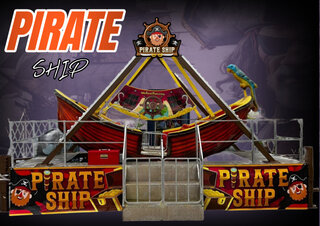 Mechanical Pirate Ship Rental  -12 Person or 6 Adults <p><strong><span style='color: #ff00ff;'>Watch Video Inside</span></strong></p>