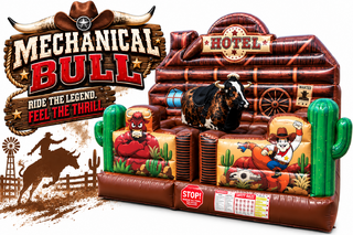 <p style='text-align: center; font-family: Arial, sans-serif;'>
  <span style='font-size: 22px; font-weight: bold; color: #ff6600;'>
    Mechanical Bull
  </span><br>
  <span style='font-size: 14px; font-weight: bold; color: #0080ff;'>
 Includes Trained Operator – 🎥 Watch the video below!
  </span>
</p>
