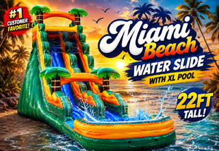 <p style='text-align: center; font-family: Arial, sans-serif;'>
  <span style='font-size: 22px; font-weight: bold; color: #ff6600;'>
    22Ft Miami Beach Water Slide with XL Pool (Family Friendly)
  </span><br>
  <span style='font-size: 14px; font-weight: bold; color: #0080ff;'>
    🎥 Watch the video below! – R35/93
  </span><br>
  <span style='font-size: 14px; font-weight: bold; color: green;'>
    ✅ Free Delivery & Setup
  </span>
</p>

