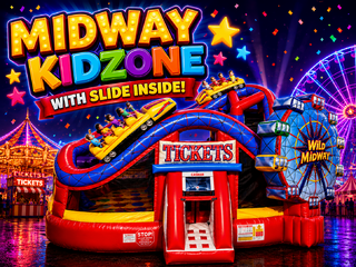 <p style='text-align: center; font-family: Arial, sans-serif;'>
  <span style='font-size: 22px; font-weight: bold; color: #ff6600;'>
    Midway KidZone With Slide Inside
  </span><br>
  <span style='font-size: 14px; font-weight: bold; color: #0080ff;'>
    🎥 Watch the video below! – Wet/Dry – R25
  </span><br>
  <span style='font-size: 14px; font-weight: bold; color: green;'>
    ✅ Free Delivery & Setup
  </span>
</p>

