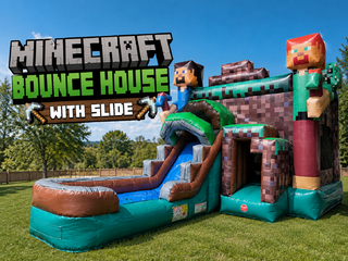 <p style='text-align: center; font-family: Arial, sans-serif;'>
  <span style='font-size: 22px; font-weight: bold; color: #ff6600;'>
    Minecraft Bounce House with Slide
  </span><br>
  <span style='font-size: 14px; font-weight: bold; color: #0080ff;'>
    🎥 Watch the video below! – Wet/Dry - R125
  </span>
</p>