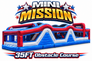 <p style='text-align: center; font-family: Arial, sans-serif;'>
  <span style='font-size: 22px; font-weight: bold; color: #ff6600;'>
    35Ft The Mini Mission Obstacle Course
  </span><br>
  <span style='font-size: 14px; font-weight: bold; color: #0080ff;'>
    🎥 Watch the video below! - Only Dry - R36
  </span><br>
  <span style='font-size: 14px; font-weight: bold; color: green;'>
    ✅ Free Delivery & Setup
  </span>
</p>
