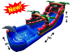 R94 /129 - 17FT. Dolphin Splash Water Slide With XL Pool (Family Friendly) Watch Video Inside