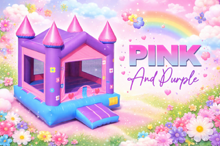 W51-  Pink & Purple Bounce House  <p><strong><span style='color: #ff00ff;'>Watch Video Inside</span></strong></p>