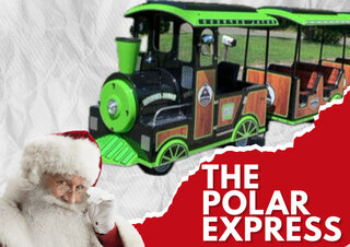 THE POLAR EXPRESS Trackless Electric Train <br>Incl Staff And 3 Hours Of Service <p><strong><span style='color: #ff00ff;'>Watch Video Inside</span></strong></p>