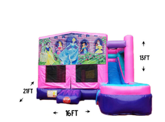 Princess Glitter Backyard Bounce House With Slide  (Wet or Dry)Watch Video Inside