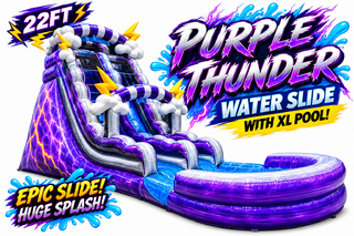 <p style='text-align: center; font-family: Arial, sans-serif;'>
  <span style='font-size: 22px; font-weight: bold; color: #ff6600;'>
    22Ft Purple Thunder Water Slide with XL Pool (Family Friendly)
  </span><br>
  <span style='font-size: 14px; font-weight: bold; color: #0080ff;'>
    🎥 Watch the video below! – R11/63/75
  </span><br>
  <span style='font-size: 14px; font-weight: bold; color: green;'>
    ✅ Free Delivery & Setup
  </span>
</p>
