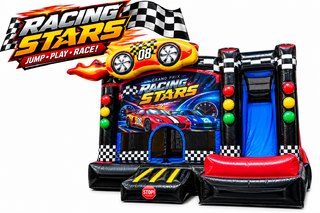 <p style='text-align: center; font-family: Arial, sans-serif;'>
  <span style='font-size: 22px; font-weight: bold; color: #ff6600;'>
    Race Car Bounce House With Slide
  </span><br>
  <span style='font-size: 14px; font-weight: bold; color: #0080ff;'>
    🎥 Watch the video below! – Wet/Dry – R87
  </span><br>
  <span style='font-size: 14px; font-weight: bold; color: green;'>
    ✅ Free Delivery & Setup
  </span>
</p>

