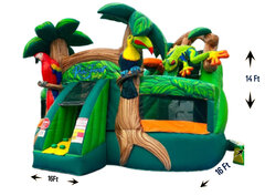 R120 - Rainforest  Kid Zone With Slide Inside (Wet or Dry)<p><strong><span style='color: #ff00ff;'>Watch Video Inside</span></strong></p>