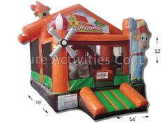R123 - Animal Ranch Toddler Slide Bounce House Combo Watch Video Inside