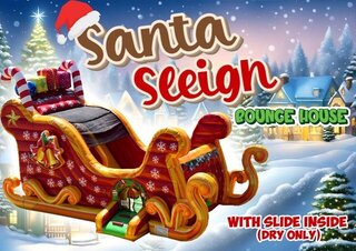 <p style='text-align: center; font-family: Arial, sans-serif;'>
  <span style='font-size: 22px; font-weight: bold; color: #ff6600;'>
    Santa Sleigh Bounce House With Slide Inside (Dry Only)
  </span><br>
  <span style='font-size: 14px; font-weight: bold; color: #0080ff;'>
    🎥 Watch the video below! – S11
  </span>
</p>
