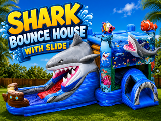 <p style='text-align: center; font-family: Arial, sans-serif;'>
  <span style='font-size: 22px; font-weight: bold; color: #ff6600;'>
    Shark Bounce House With Slide
  </span><br>
  <span style='font-size: 14px; font-weight: bold; color: #0080ff;'>
    🎥 Watch the video below! – Wet/Dry – R83
  </span><br>
  <span style='font-size: 14px; font-weight: bold; color: green;'>
    ✅ Free Delivery & Setup
  </span>
</p>
