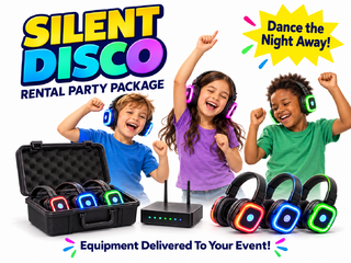 <p style='text-align: center; font-family: Arial, sans-serif;'>
  <span style='font-size: 22px; font-weight: bold; color: #ff6600;'>
    Silent Disco Rental Party Package
  </span><br>
  <span style='font-size: 14px; font-weight: bold; color: #0080ff;'>
    🎥 Watch the video below!
  </span>
</p>
