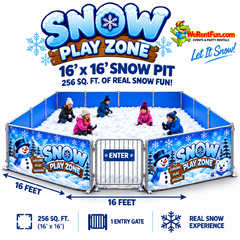 ❄️ Snow Play Zone – Snow Pit 16x16 area- Real Snow
