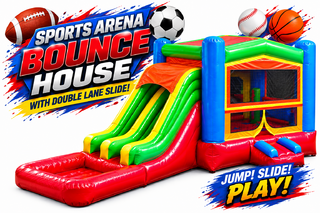 <p style='text-align: center; font-family: Arial, sans-serif;'>
  <span style='font-size: 22px; font-weight: bold; color: #ff6600;'>
    Sports Arena Bounce With Double Lane Water Slide 
  </span><br>
  <span style='font-size: 14px; font-weight: bold; color: #0080ff;'>
    🎥 Watch the video below! 
  </span>
</p>
