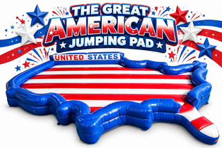 <p style='text-align: center; font-family: Arial, sans-serif;'>
  <span style='font-size: 22px; font-weight: bold; color: #ff6600;'>
    THE GREAT AMERICAN JUMPING PAD
  </span><br>
  <span style='font-size: 14px; font-weight: bold; color: #0080ff;'>
    🎥 Watch the video below!
  </span>
</p>

