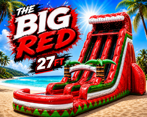<p style='text-align: center; font-family: Arial, sans-serif;'>
  <span style='font-size: 22px; font-weight: bold; color: #ff6600;'>
    27ft The BIG Red Double Lane Water Slide With XL Pool (Family Friendly)
  </span><br>
  <span style='font-size: 14px; font-weight: bold; color: #0080ff;'>
    🎥 Watch the video below! – R14
  </span><br>
  <span style='font-size: 14px; font-weight: bold; color: green;'>
    ✅ Free Delivery & Setup
  </span>
</p>
