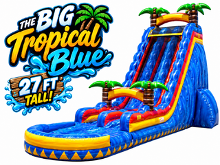 <p style='text-align: center; font-family: Arial, sans-serif;'>
  <span style='font-size: 22px; font-weight: bold; color: #ff6600;'>
    27Ft The Big Tropical Blue Double Lane Water Slide With XL Pool (Family Friendly)
  </span><br>
  <span style='font-size: 14px; font-weight: bold; color: #0080ff;'>
    🎥 Watch the video below! - R109
  </span><br>
  <span style='font-size: 14px; font-weight: bold; color: green;'>
    
  </span>
</p>
