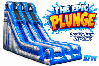 <p style='text-align: center; font-family: Arial, sans-serif;'>
  <span style='font-size: 22px; font-weight: bold; color: #ff6600;'>
    The Epic Plunge – 27 Ft Double Lane Dry Slide
  </span><br>
  <span style='font-size: 13px; font-weight: bold; color: #ff00ff;'>
    🎥 Watch Video Inside - R54
  </span>
</p>