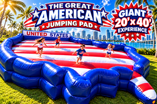 <p style='text-align: center; font-family: Arial, sans-serif;'>
  <span style='font-size: 22px; font-weight: bold; color: #ff6600;'>
    THE GREAT AMERICAN JUMPING PAD
  </span><br>
  <span style='font-size: 14px; font-weight: bold; color: #0080ff;'>
    🎥 Watch the video below!
  </span>
</p>
