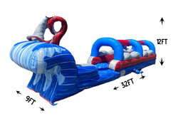 R90 - 32ft The Kraken Slip & Slide With Pool <p><strong><span style='color: #ff00ff;'>Watch Video Inside</span></strong></p>