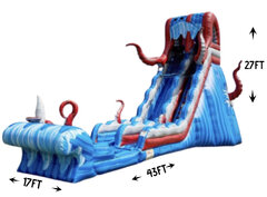 R89 - 27ft The Kraken Water Slide With Pool <p><strong><span style='color: #ff00ff;'>Watch Video Inside</span></strong></p>