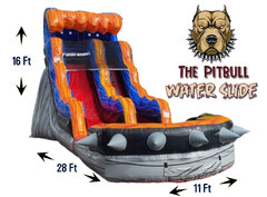 R58 -16Ft. The Pitbull Water Slide With XL Pool (Family Friendly) <p><strong><span style='color: #ff00ff;'>Watch Video Inside</span></strong></p>