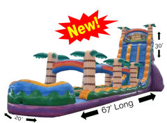 R33/34 - 30 FT Tiki Plunge Double Lane Water Slide <p><strong><span style='color: #ff00ff;'>Watch Video Inside</span></strong></p>