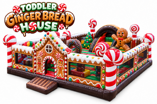 <p style='text-align: center; font-family: Arial, sans-serif;'>
  <span style='font-size: 22px; font-weight: bold; color: #ff6600;'>
    Gingerbread Playland Toddler Inflatable
  </span><br>
  <span style='font-size: 14px; font-weight: bold; color: #0080ff;'>
    🎥 Watch the video below! – S24
  </span>
</p>
