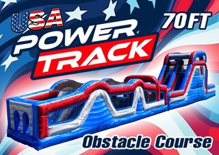 70Ft USA POWER Track Obstacle Course