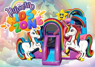 R53 - Unicorn KidZone With Slide inside (Wet or Dry)<p><strong><span style='color: #ff00ff;'>Watch Video Inside</span></strong></p>