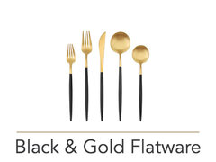 Flatware - Black & Gold Flatware