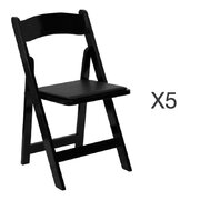 Black Resin Folding Chairs (5 Pack) $3.00 each