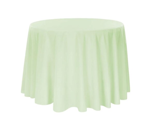 Sage Green Polyester Linen Round 108