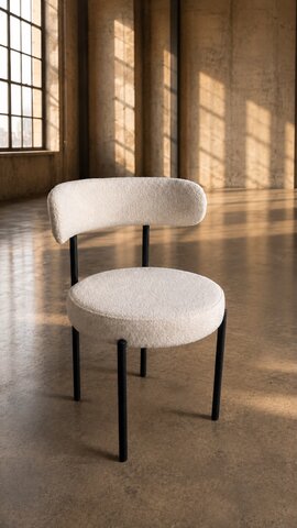 White Bouclé Chair