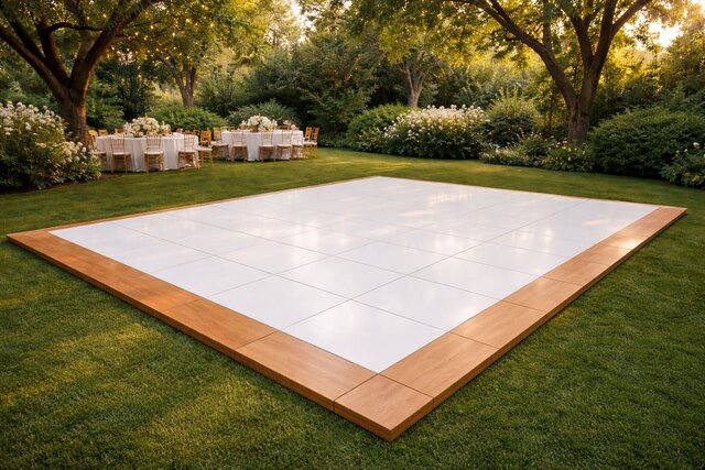 16' x 24' White and Beech Dance Floor