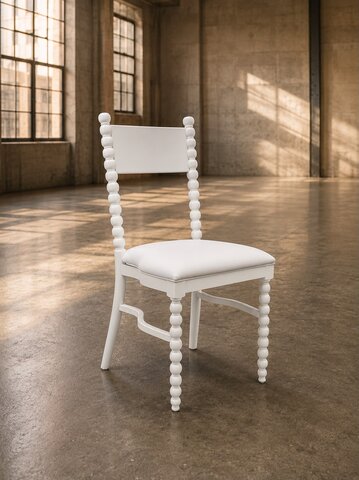 White Spool Chair 