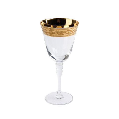 Gold Rim White Wine Glass