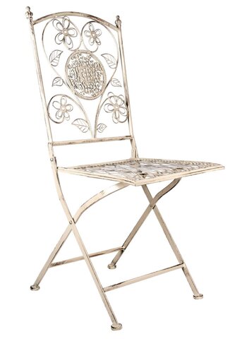 Antique White Barcelona Bistro Folding Chair