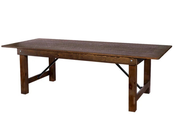 Fruitwood Rectangle Farmhouse Table 8' x 40