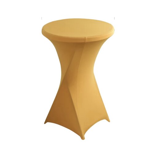 Spandex 24” Cocktail Table Cover Gold 