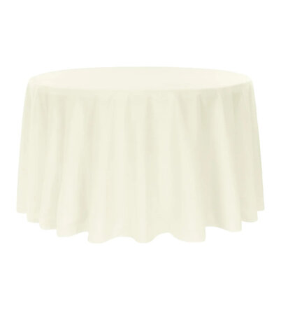 Ivory Polyester Linen 120”