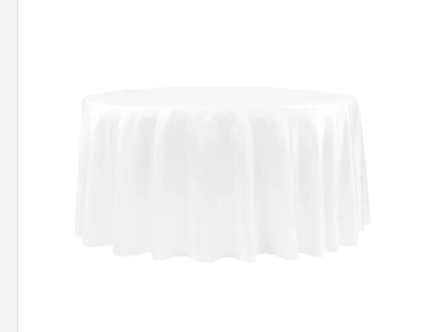 Lamour Satin White Linen 132”