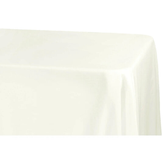 Ivory Polyester Linen 90”x132”
