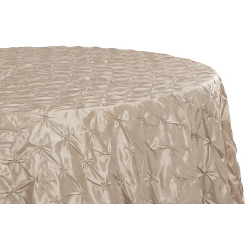 Pinchwheel Round Tablecloth Champagne 132