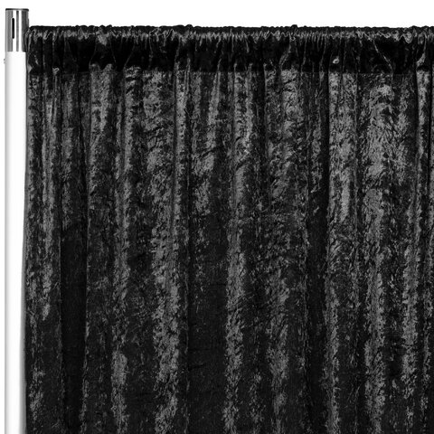 Pipe and Drape 10'W x 12'H Black velvet